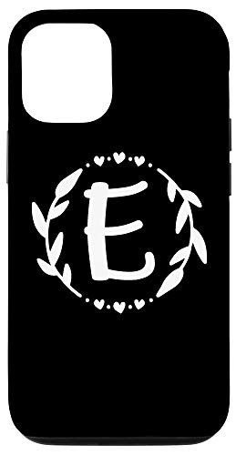 iPhone 12/12 Pro Letter E Monogram Initial Cute Personalized Letter Of Name Case