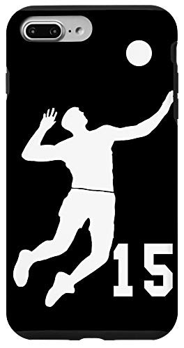 iPhone 7 Plus/8 Plus  15, Number 15 Volleyball player black background Case