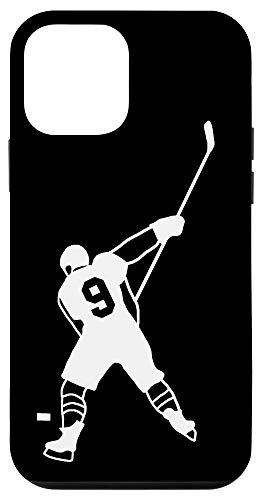 iPhone 12 mini  9 Number 9 Hockey Player Puck Black Background Case