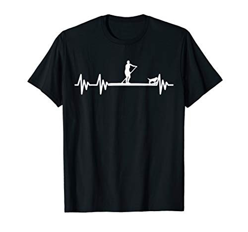 Heartbeat Stand Up Paddle Board Dog SUP Paddling Boarding T-Shirt