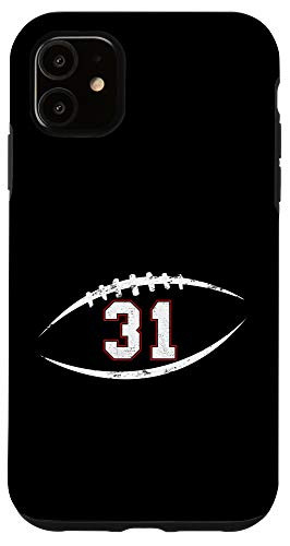 iPhone 11 31 Number Vintage Football Player 31 Lucky Number Birthday Case