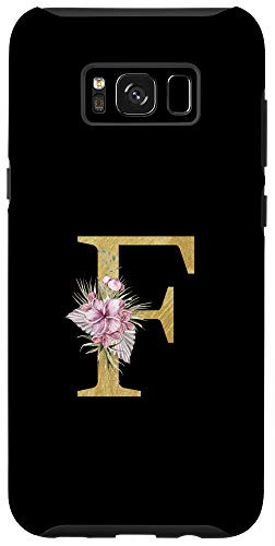 Galaxy S8Plus Vintage Watercolor Flowers Initial Letter F Monogram Cute Case