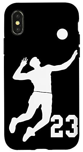 iPhone X/XS  23, Number 23, Volleyball player black background Case