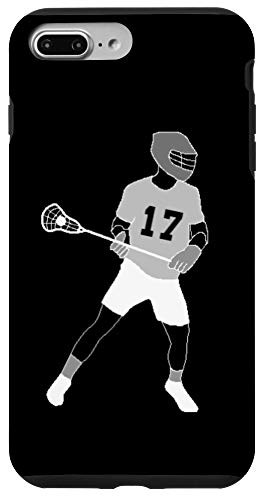 iPhone 7 Plus/8 Plus  17, Number 17 Lacrosse player black background Case
