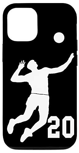 iPhone 12/12 Pro  20, Number 20, Volleyball player black background Case