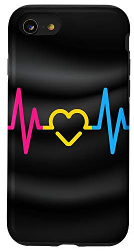 iPhone SE (2020) / 7 / 8 Heart Pride Month Pan Pride Flag Heartbeat Pansexual LGBT Case