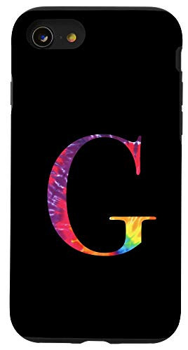 iPhone SE (2020) / 7 / 8 Tie Dye Pattern Monogram Letter G Name Initial Case