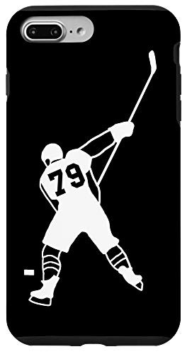 iPhone 7 Plus/8 Plus  79 Number 79 Hockey Player Puck Black Background Case
