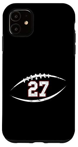 iPhone 11 27 Number Vintage Football Player 27 Lucky Number Birthday Case