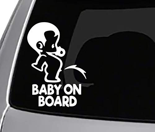 Seek Racing Baby ON Board Peeing Decal - CAR Truck Window Laptop Sticker Seek Racing Baby ON Board Peeing Decal - CAR Truck Window Laptop Sticker