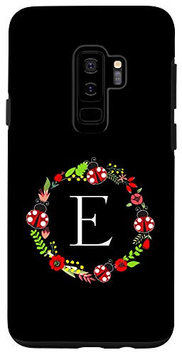 Galaxy S9Plus Ladybug Wreath Monogram Letter E Case