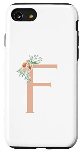 iPhone SE (2020) / 7 / 8 Minimal Rose Floral Monogram Letter F, Cute Flowers Case