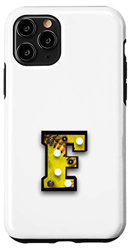 iPhone 11 Pro Softball Vintage Player Letter Initial-F Monogram Marquee-F Case