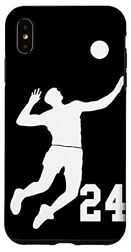 iPhone XS Max  24, Number 24 Volleyball player black background Case