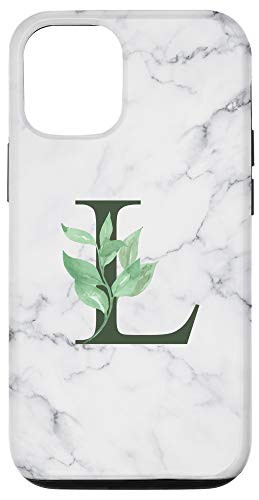 iPhone 12/12 Pro Nature Plant Monogram Capital L Cool Name Initial Letter Case