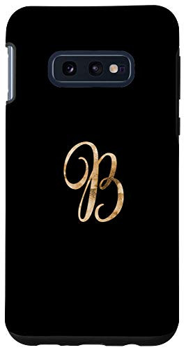 Galaxy S10e Monogram Alphabet Letter B Black Background Case