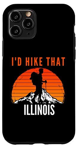 iPhone 11 Pro I'd Hike That Illinois Sunset Mountain Hiker Case