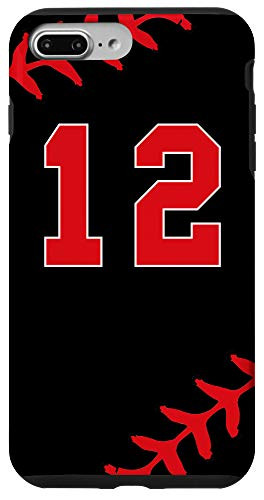 iPhone 7 Plus/8 Plus Baseball Jersey Uniform Number 12 Ball Player Gift for Guys Case