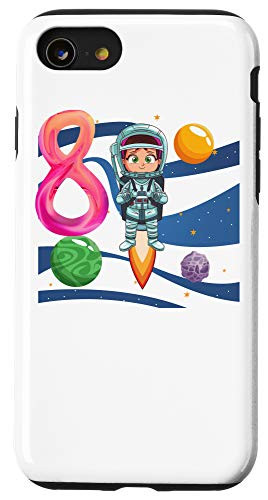 iPhone SE (2020) / 7 / 8 8 Years Old Birthday Astronaut Gift for Space Boy 8th B-Day Case