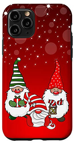iPhone 11 Pro Three Garden Gnomes Merry Christmas Gnomes Snowflake Phone Case