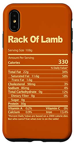iPhone XS Max Rack Of Lamb Nutrition Facts Thanksgiving Matching Costume Case