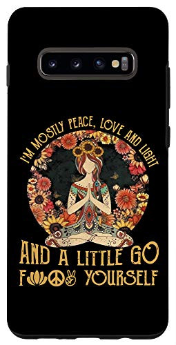 Galaxy S10Plus I'm Mostly Peace Love And Light  and  Little Go F Yourself Case