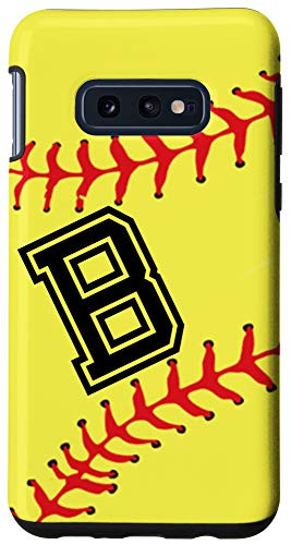 Galaxy S10e Softball Player Initial B Letter Monogramm Gadget Gift Case