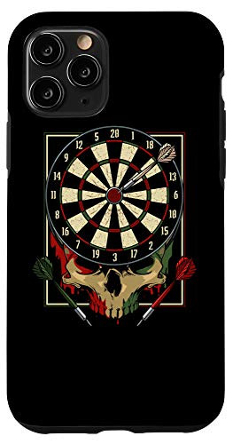 iPhone 11 Pro Dart Player Skull Arrow Dartboard Bullseye Bulls Eye Team Case