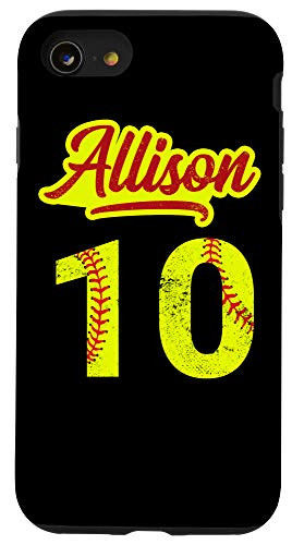 iPhone SE (2020) / 7 / 8 ALLISON Softball No  10 Jersey Number 10 Catcher  and  Pitcher Case