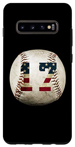 Galaxy S10Plus Baseball number 17 with American USA flag Case