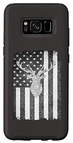 Galaxy S8 Deer Silhouette American Flag Hunting Season Buck Rack Gift Case