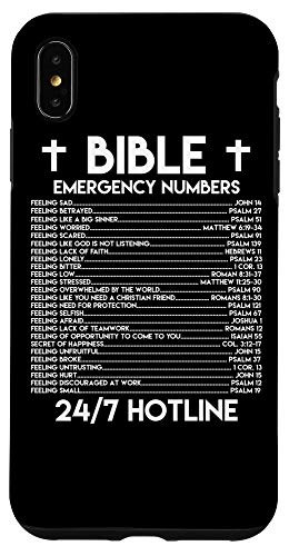 iPhone XS Max Bible Emergency Numbers Shirt Christian T-Shirts Case