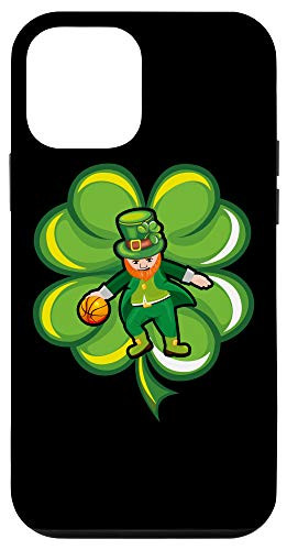 iPhone 12 mini Kids Basketball St Patricks Day Gift Lucky B-Ball Shamrock Case