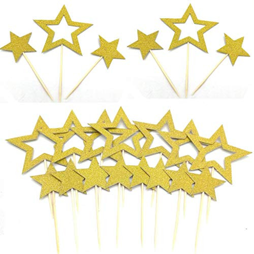 Gold Star Cupcake Toppers Star Cupcake Toppers Twinkle Little Star Decorations Birthday Cupcake Toppers Glitter Star Cake Decoration for Party Birthday Wedding Ceremony Gold Star Cupcake Toppers Star Cupcake Toppers Twinkle Little Star Decorations Birthday Cupcake Toppers Glitter Star Cake Decoration for Party Birthday Wedding Ceremony