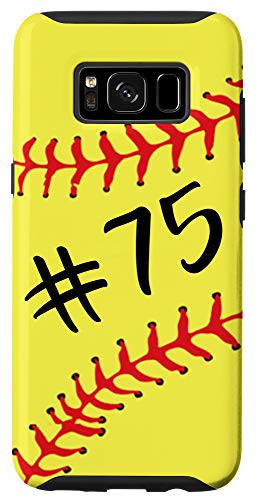 Galaxy S8 Softball Player 75 Jersey No  75 Uniform Number Ball Gift Case