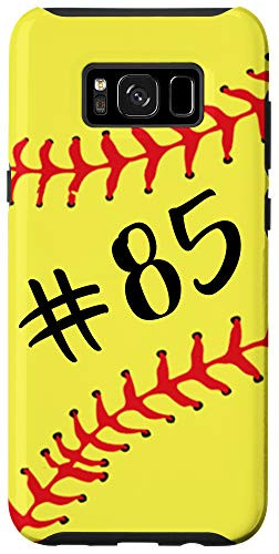 Galaxy S8Plus Softball Player 85 Jersey No  85 Uniform Number Ball Gift Case