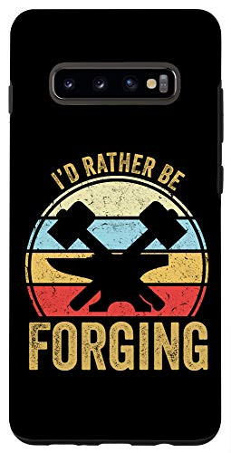 Galaxy S10Plus I'd Rather Be Forging Funny Forge Vintage Blacksmith Case