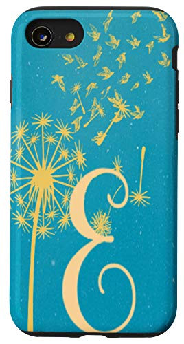 iPhone SE (2020) / 7 / 8 Dandelion Flower Flying Birds Monogram Initial E Case