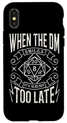 iPhone X/XS Tabletop RPG board game When the DM smiles its too late Case