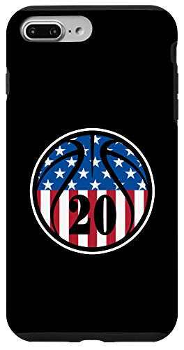iPhone 7 Plus/8 Plus  20 Basketball Number 20 Jersey USA American Flag Case
