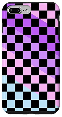 iPhone 7 Plus/8 Plus Pastel Goth Phone Case Decora Harajuku Checkerboard Checker Case