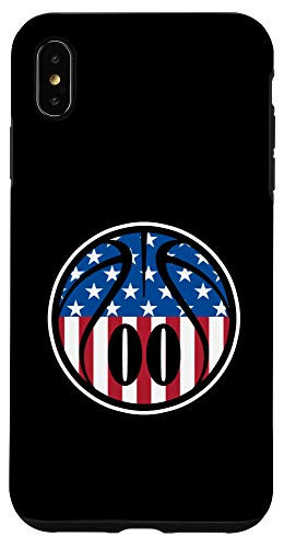 iPhone XS Max 00 Basketball Number 00 Jersey USA American Flag Case