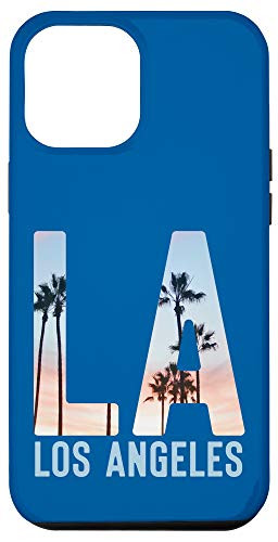 iPhone 12 Pro Max L.A. Los Angeles Sky Blue Palm Trees Graphic Case