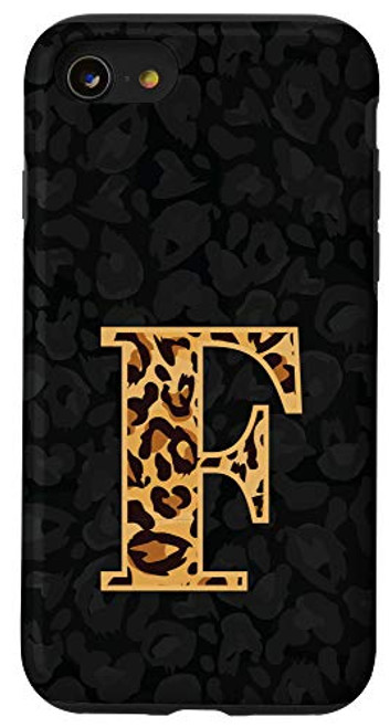 iPhone SE (2020) / 7 / 8 Cheetah Print Letter F Leopard Initial Women Girls Case