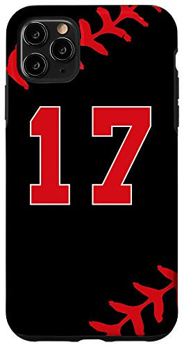 iPhone 11 Pro Max Baseball Jersey Uniform Number 17 Ball Player Gift for Guys Case