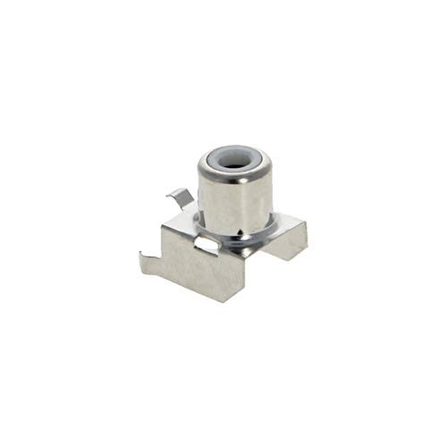Fielect 10Pcs Audio Jack Connector AC Concentric RCA Socket Audio Video Jack PCB Mount Connector Audio Video Jack Lotus Seat 2 Pin White AV1-8.4-3B