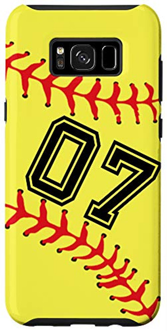 Galaxy S8Plus Softball Player  07 Jersey No 07 Number Ball Sport Gift Idea Case