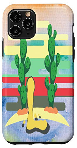 iPhone 11 Pro Cactus Gradient Watercolor Monogram Letter L Case