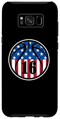 Galaxy S8Plus  16 Basketball Number 16 Jersey USA American Flag Case