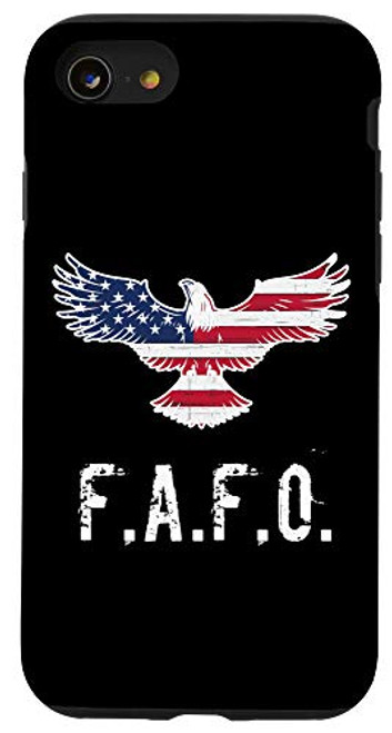 iPhone SE (2020) / 7 / 8 Patriotic American Flag Eagle FAFO / F.A.  and  F.O. BA Vintage Case